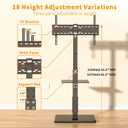 Afaloona Universal Floor TV Stand, TV Floor Mount Stand with Power Outlet & Removable Shelf for 32-75 inch TV up to 110 lbs, Swivel and Height Adjustable Tall TV Stand for Bedroom(TCP01-2-M-A01)