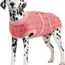 Kuoser Dog Recovery Suit for Female Male Dogs, Post-Surgery Bodysuit for Spay Neuter, Dog Onesie After Surgery, Anti-Licking Pet Surgical Recovery Suit, Pink XXL (XXL (Back:24.8-29.5'', Weight:70+ LB))