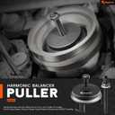 For GM 25264 Harmonic Balancer Puller, Harmonic Balancer Installation Tool for LS Crank Pulley Puller for GM Chrysler Jeep Dodge, Harmonic Damper Puller for Engine Balancer Removal Replacement