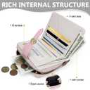 Farcauo Cute Pink Small Bow Wallet for Women Bifold Womens Wallets Minimalist Ladies Purse with Bow Design Mini Kawaii Coin Purse with ID Window