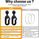 150pcs Plastic Hooks for Pavilion Curtains and Mosquito Nets Black Curtain Track Hooks Gazebo Accessories Suitable for Most Types