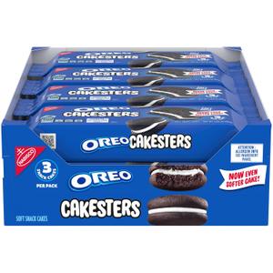 Oreo Cakesters Soft Snack Cakes, 8-3.03 oz Snack Packs, Best Before Date 03/24/2026