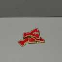 MECCANIXITY 4Pcs Chenille Letter Patches Iron on Letter Patches Red Y Alphabet Decorative Repair Embroidered Patches for Clothing, Shoes, Hats, Backpacks