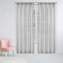 Lala + Bash Allyson Crushed Semi-Sheer Fire Retardant Curtains Set (54"W x 63"L (Pack of 2), Light Grey)