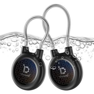 WhoseID Compatible with Apple Airtag Case Keychain Holder, IPX8 Waterproof Air Tags-2 Pack Cases Keychain Holder Easy Twist-Off Cap with Durable Matel Keyring for Luggage, Item Finder, Backpack, Kids