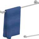 Adjustable Towel Bar, HOMOTEK Economical Bathroom Towel Holder Rod from 12 Inch to 22 Inch Single Towel Racks, Wall Mount Towel Rail, Towel Hanger Hook for Kitchen(1 Pack Brushed Stainless Steel)