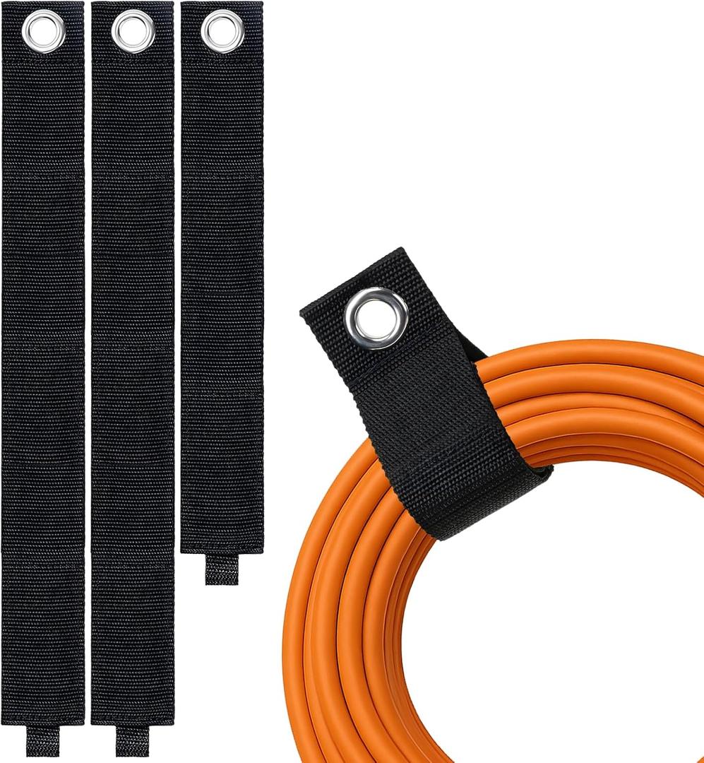 Heavy-Duty Extension Cord Holder 3-Pack, Two Sizes, Durable Nylon Cable Organizer Straps for Hanging CablesCords, Hoses, RopesTools and Outdoor Organization