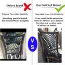 DYKESON Dog Car Net Barrier Pet Barrier with Car Mesh Organizer for Dog & Child, Safety Divider with Upgraded Storage Pouch, Easy Install for Cars & SUVs