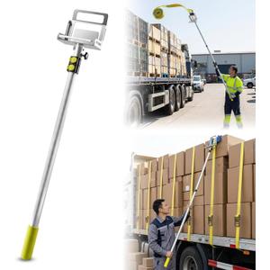2-in-1 Strap Thrower Head With Extension Pole & V-Shaped Edge Protector
Adjustable 43"-96.5", for Flatbed Trailer & Truck