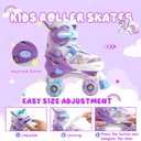 METROLLER Kids Roller Skates Girls Ages 4-6 5-8 8-12 Adjustable Toddler Roller Skates Shining Wheels Little Unicorn Sports Outdoors (Purple & White, Medium-Big Kid (13c-3 US))