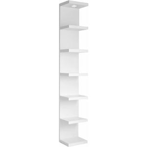 LitaEther Versatile 7 Tier Wall Shelf Unit,White Lack Wall Shelf,Display Floating Shelf with LED Remote Control Light
