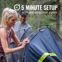 Coleman 8 Person Skydome Dark Room Tent with Rainfly, 5 Minute Setup, Blocks 90% of Sunlight, 20% More Headroom Than Traditional Tents, PFAS-Free