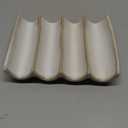 Soap Dish with Self Drain Fluted Design, Bar Soap Holder for Bathroom, Japanese Soap Tray for Shower, Bathroom and Kitchen Sink Organizer, Ceramic Soap Saver, White