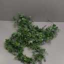DearHouse Faux Eucalyptus Garland Plant, 2 Pack Artificial Vines Hanging Eucalyptus Leaves Greenery Garland for Wedding Backdrop Arch Wall Decor, 6 Feet/pcs UV Protected Indoor Outdoor