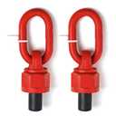 2pcs M10 x 18 0.45Ton-0.9Ton G80 Swivel Eye Bolt Alloy Steel Material 360 Rotation Hoist Ring Heavy Duty Large Carrying Capacity Eye Bolt Tensile Strength ob is 1080MPa