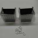 Upgrades 4pcs Hay Feeder Rabbit - Guinea Pig - Metal Frame Hay Rack with Adjustable Hook - Less Wasted - for Guinea Pig, Bunny, Chinchilla Cage Accessories - Bunny Feeder
