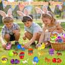SpringFlower 24 Pack Filled Easter Eggs,Kids Easter Eggs Filled with Animal Toys,Easter Egg Hunt Basket Stuffers,Party Favors,Classroom Easter Gift for Girls Boys, Easter Basket Essentials
