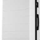 Sweetcrispy Carry on Luggage, Hard Shell ABS, Double Spinner Wheels Lightweight Suitcase TSA Lock, Cream White, 28 Inch