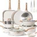 CAROTE Pots and Pans Set Nonstick, Cookware Set Induction Kitchen Cooking Set 26cs w/Frying Pans & Saucepans& Grill Pan