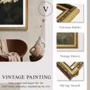 VIYYIEA Gold Framed Large Wall Art Canvas Print Home Decor Vintage Hydrangea Flower Art Room Aesthetic White Hydrangea Oil Painting Prints Bedroom Bathroom Wall Decor Kitchen Office Floral Artwork 24x36in