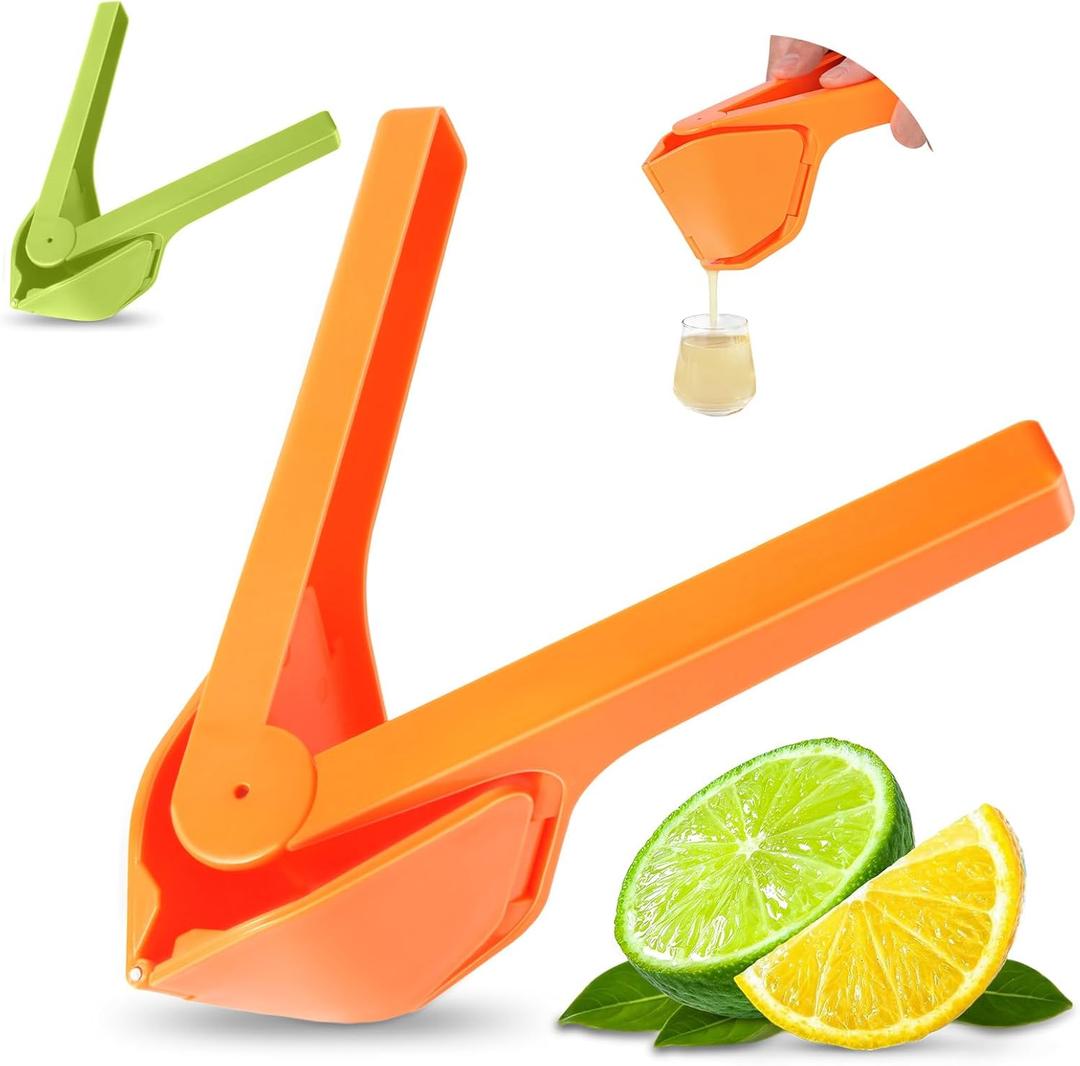 Paoryrb 2Pack Premium Lemon Squeezer. Food-Grade Plastic Citrus Juicer with Ergonomic Handle, Convenient & Compact Lime Squeezer with Seed Filter for Lemon, Lime, Orange, Easy to Clean