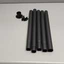 Mavivegue Closet Rod, 17 to 84 Inch Adjustable Closet Rods for Hanging Clothes, Heavy Duty Tension Rod, Black Curtain Rod, for Closet, Wardrobes, Bathroom, Laundry