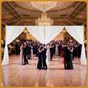 Novabright 10x20ft Backdrop Stand Heavy Duty Pipe and Drape Backdrop Stand for Wedding and Ceremonies, Adjustable Pipe Kit Curtain Frame for Wedding Party Celebration Photography Stage(Gold)