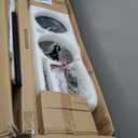 96 Inch Industrial Ceiling Fan, Large Ceiling Fan with Remote Control, Outdoor Fan with 8 Aluminum Blades,3 Downrods,6 Speed DC Motor, Commercial Ceiling Fans For Patios/Porch/Shop,Black No Light