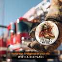 3 x Christmas Firefighter Gifts 2025 - Ceramic Hero Firefighter Christmas Ornament for Tree Decorations, Appreciation Fire Fighter Gifts for Men Husband, Coworkers Friends, Fireman Gift for Men Women