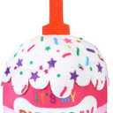 Dog 1st Birthday Cake Toy Accessories for Girl Boy Gifts, Pink Squeaky Plush Toy for Dog Birthday Party Decor Favor for Large, Medium and Small Dogs