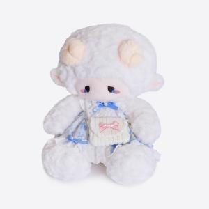 ZEIO 11.4 Inch Sheep Plush Toy, Super Soft Sheep Stuffed Animal, Cute Lamb Stuffed Animal, Gift for Kids and Adults（Blue）