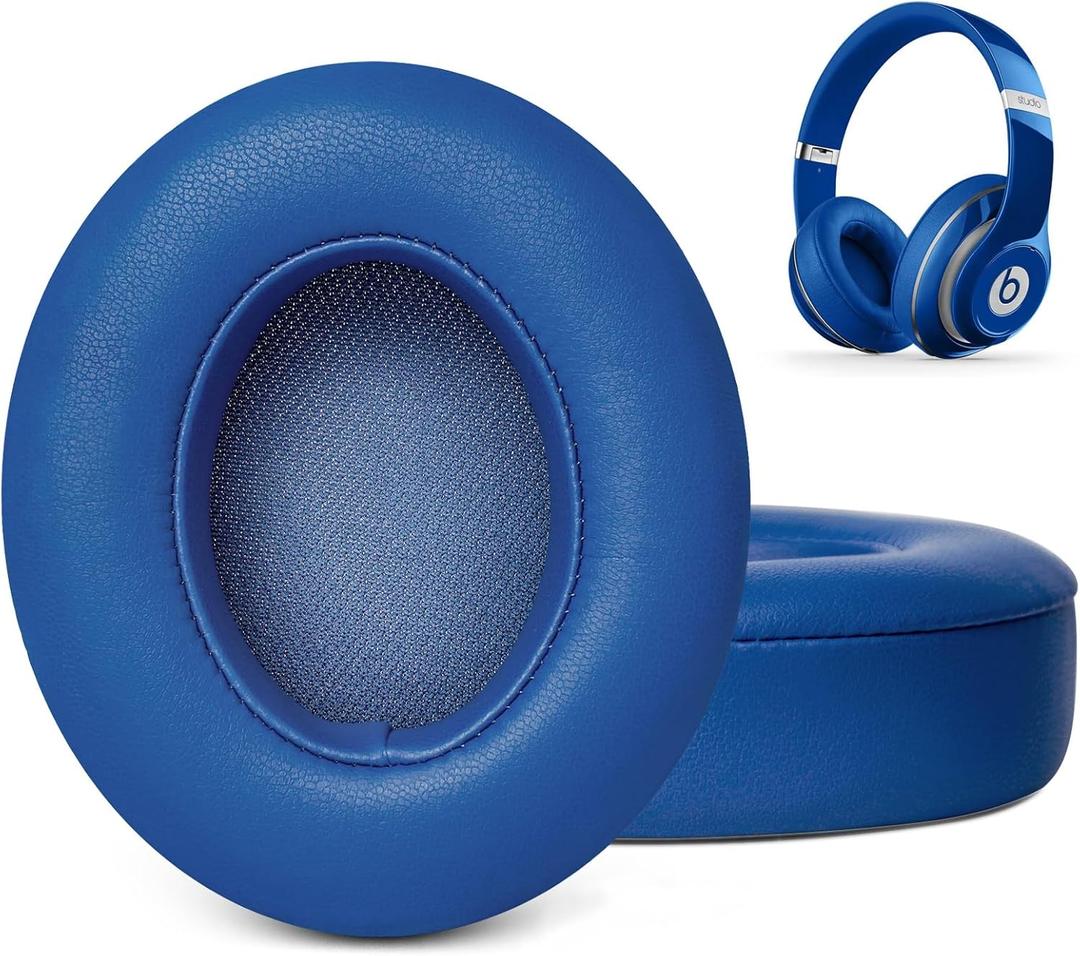 Ear Pads Replacement for Beats Studio3 - GEVO Earpad Cushions for Beats Studio 2 3 Wired Wireless - Studio Headphone Cover Parts with Strong Adhesive (Royal Blue)