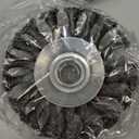 5 Pack 3 Inch Coarse Crimped Wire Cup Brush for Angle Grinder with 5/8 Inch-11 Threaded Arbor - 0.014 Inch Carbon Steel Wire -Light Duty Conditioning for Metals