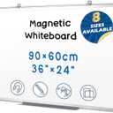 S SWANCROWN Magnetic Whiteboard 36x24 Inches Hanging Dry Erase Board, Large White Board for Wall, Planning, Displaying for Home, Office and School 2'x3'