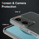 2 x for Motorola Moto G Power 2025 Case, Clear Soft TPU Anti-Yellowing, Wireless Charging Compatible, 4 Corners Airbag Ultra Slim Shockproof Protection Phone Cover for Moto G Power 5G 2025 (Clear)