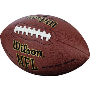 WILSON NFL Super Grip Composite Footballs (Junior size (4th-6th grade; Ages 9-12), Brown/Gold)