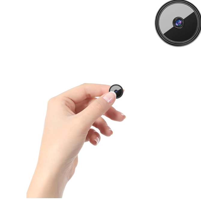 RFAWKNG 1pcs Only 0.9 inch Hidden Camera with Audio/Video Mini Small Spy Home Indoor Night Vision Motion Detection Baby Monitor Wireless Outdoor Nanny WiFi espias Security Secret (1, Black,