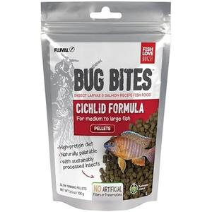 Fluval Bug Bites Cichlid Fish Food, Pellets for Medium to Large Sized Fish, 3.53 oz., A6581.3, Best By 04/Dec/2025