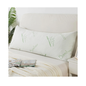 Full Body Pillow for Adults Shredded Memory Foam Long Pillow for Sleeping with Removable Cover Firm Hug Pillows for Side and Back Sleepers 20x54