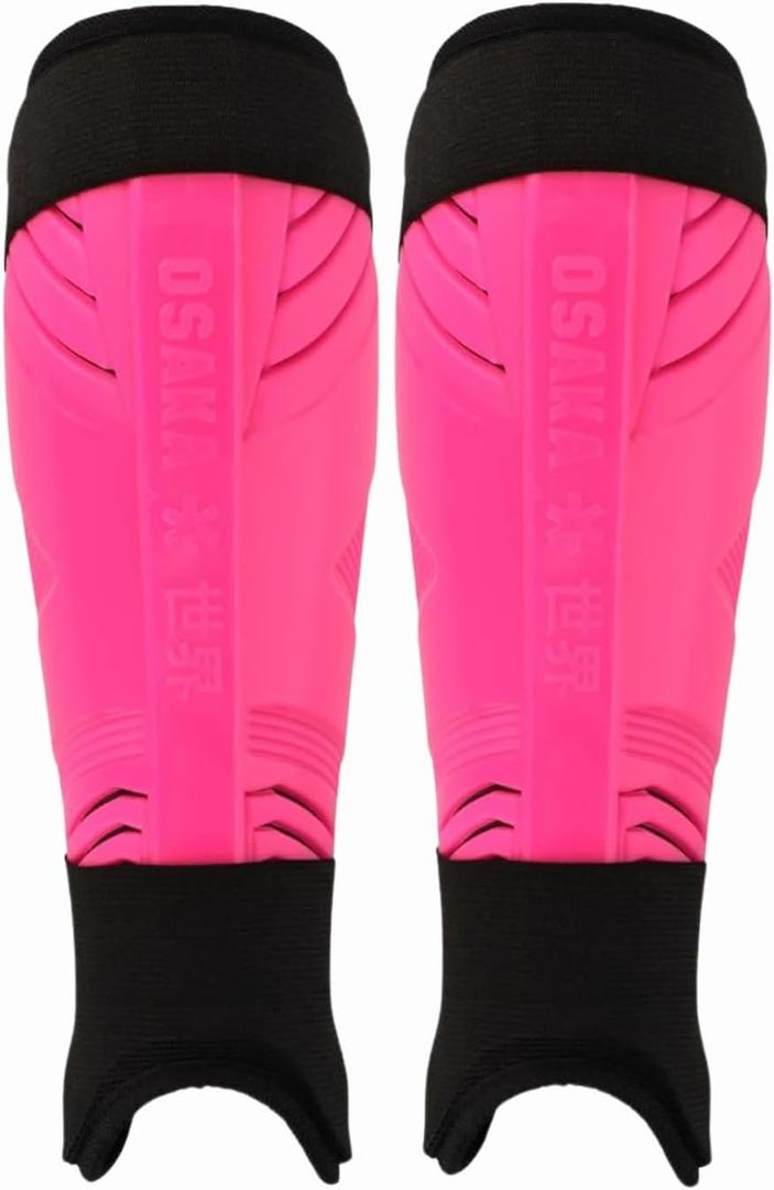 Osaka Field Hockey Shin Guards, Elite Protection, Lightweight, Breathable, Comfort Fit - Pink