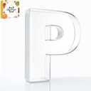 10" Acrylic Charcuterie Letters Fillable Tray, Reusable Alphabet Number Shaped Serving Plates for Charcuterie Board, Display Fruit, Candy, Cake, Party Decor, Birthday, Anniversary P