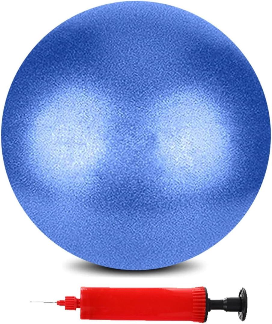 Mini Pilates Exercise Yoga Ball, 6 Inch Small Inflatable Exercise Yoga Ball,Core Training and Physical Therapy Equipment, with Pump (Blue)