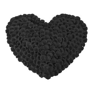 Uvaluefeet 1000 Pcs Artificial Fake Rose Petals, Flower Petals for Romantic Night, Engagement, Party, Wedding, Event Flower Decorations, in Bulk(Black)