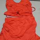 Women 2 Piece Mini Skirt Set Y2k Sleeveless Backless Top + Layered Short Dress Summer Sexy Mini Skirt Set Beachwear, Size: S