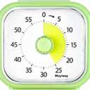 4.2" Wuyiway Visual Timer with Countdown Pause Function, 60-Minute Countdown Timer for Kids and Adults, Silent Classroom Timer, Time Management Tool for Home, School, or Work (Yellow Green)