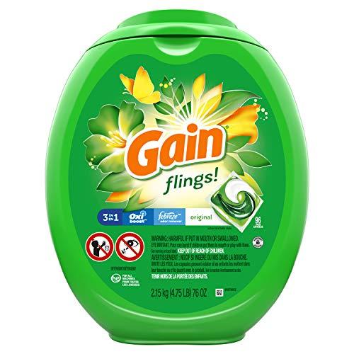 Gain flings! Laundry Detergent Soap Pods, High Efficiency (HE), Original Scent, 96 Count