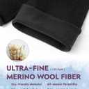 LIXIA Womens Thin Merino Wool Crew Socks Warm Breathable Winter Boot Liners Cozy Thermal Casual for Dress Trousers (3 Pairs - Black)