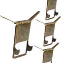 QCAA Steel Brick Hangar for Wall, Clip on Wall, Antique Brass, Made in Taiwan, 4 Pack