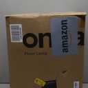 Oneach Rattan Floor Lamp for Bedroom, Boho Floor Lamp with Foot Switch, Farmhouse Standing Lamps for Living Room with Hand-Woven Shade, Walnut Metal Base & Pole