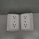 GE 6-Outlet Extender, 2 Pack, Grounded Wall Tap, Adapter Spaced Outlets, 3-Prong Outlet Splitter, Multiple Plug, Quick and Easy Install, Cruise Essentials, UL Listed, White, 40222